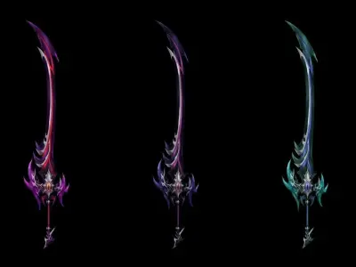 Succubus Katana Low-poly 3D model