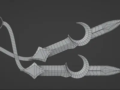 Moon Blade Free low-poly 3D model