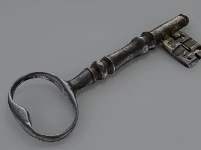 Vintage Key 3D model purchase