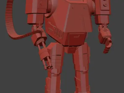 robot with gun 3D model