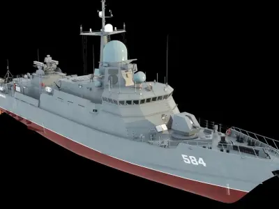 Karakurt class corvette 22800 3D model