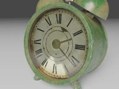 Old Alarm Clock Low-poly 3D model purchase