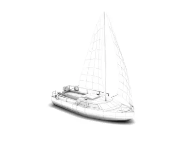 Sailboat Low-poly 3D model by gabrielq