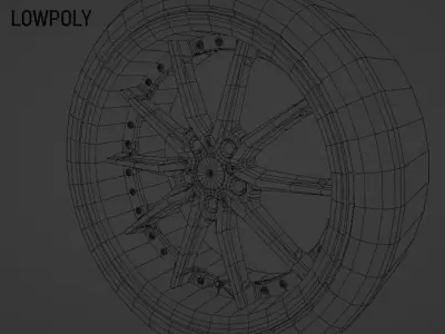 Artisan Spirits CORART A5 20 Inch Wheel Low-poly 3D model