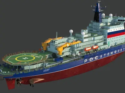 Arktika Project 22220 icebreakers  3D model