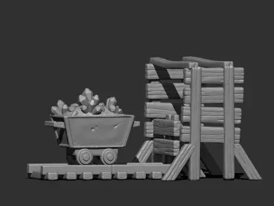 3D Printing Mine Props 3D print model