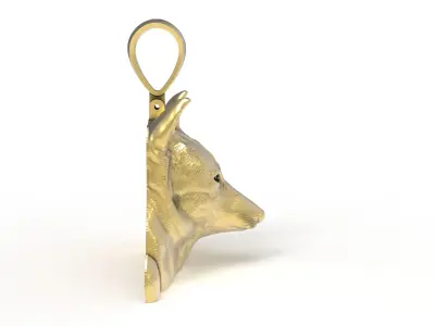 Wolf Head Pendant 3D print model