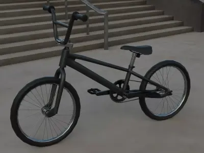 BMX 3D Full Custom RIG Low-poly 3D model