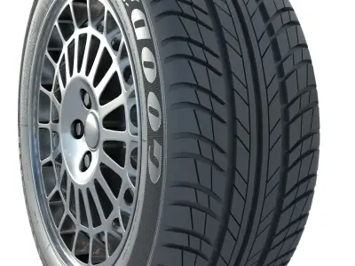 wheel Rim Tire 19 3D model