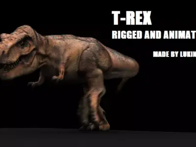 Tyrannosaurus Rex Model Rigged Low-poly 3D model