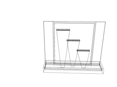 Water Feature Wall SketchUp Model 3D model