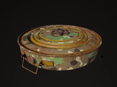 Anti-tank mine TM46 woodland color 3D model