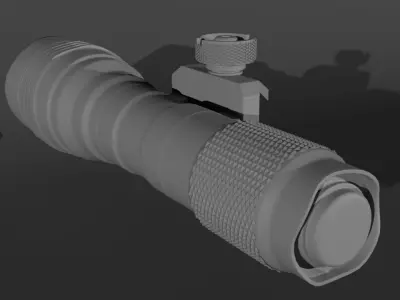Picatinny Flashlight 3D model