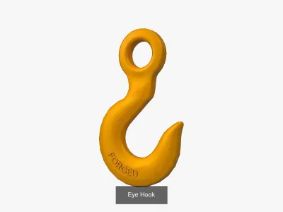 Lifting Hooks Collection 3D Model Pack