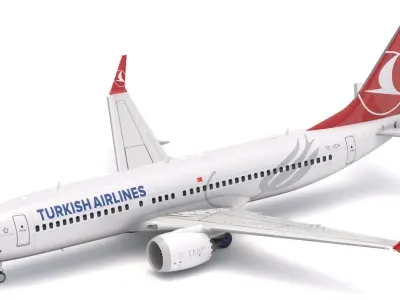 Boeing 737-800 MAX Turkish Airlines 3D model purchase