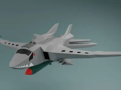 Aircrafts military helicopter Low-poly 3D model