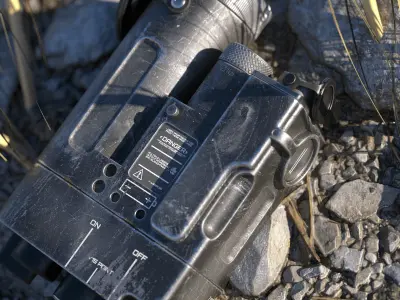 Tactical laser device 3D model