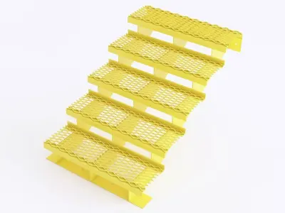 Metal steps 01 3D model