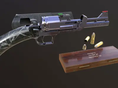 Concept Design Revolver Anesthesia Stainless with Additions Low-poly 3D model