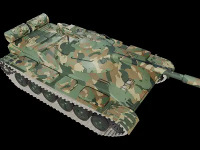 T-59 Tank Low-poly 3D model