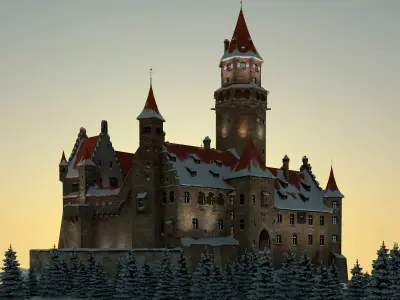 Medieval castle 3D model 19