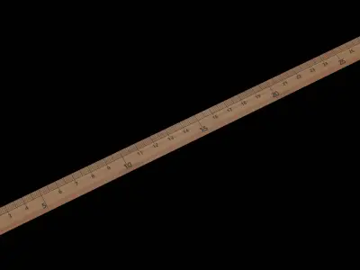 inches rule Low-poly 3D model