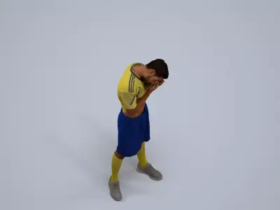 00467Xavier008 - Adult Caucasian man exercising in athletic 3D model