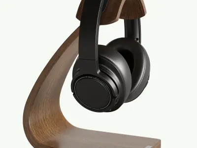 WireWireless headphone 3D model