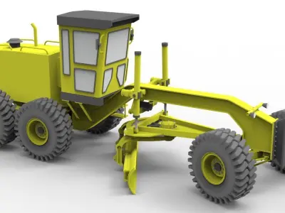 Heavy Equipment - road-grader 3D model