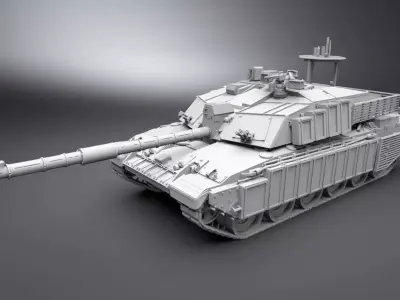 Fv4034 Challenger 2 Scale model 3D print model