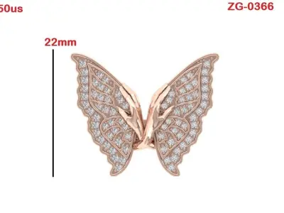 Butterfly Rings 3D print model