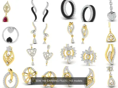 3DM 143 EARRING FILES 3D Model Pack