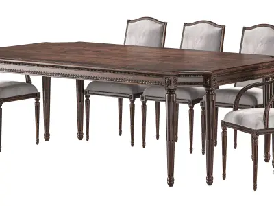 chairish table and chair art 4353 3D model
