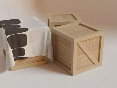 Simple Low Poly Crate Free low-poly 3D model