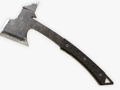 Tech Axe Low-poly 3D model