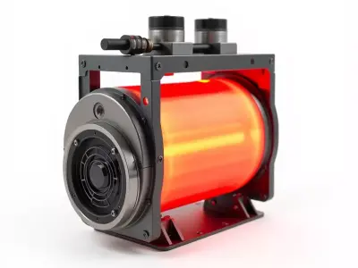 Futuristic Red Barrel Generator Model Pack Low-poly 3D model