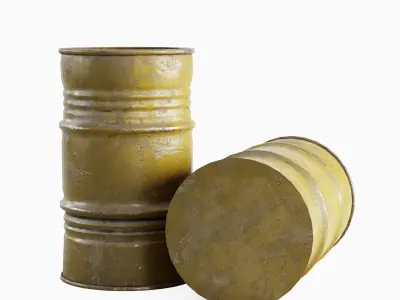 Industrial Barrel 02 Low-poly 3D model