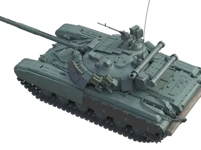 T64 Main Battle Tank Low-poly 3D model