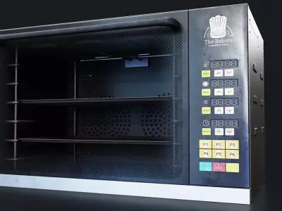 Industrial Convection Oven 3D Model Low-poly 3D model