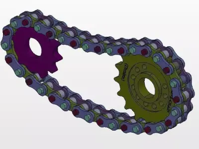 Assm UNICHAIN Drive complete 3D model