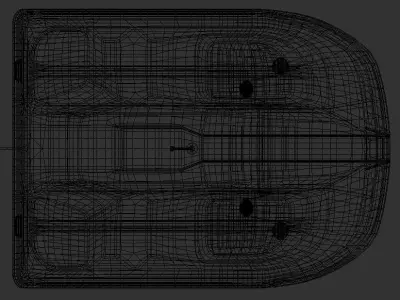 Catamaran Stingray water bicycle 3D model
