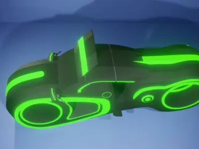 Tron Sci Fi  Bike Low-poly 3D model