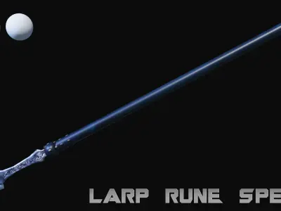 LARP Rune Spear Low-poly 3D model