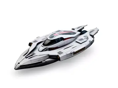 Scifi Starship Explorer SA39C1 Low-poly 3D model