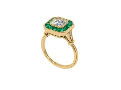 Art Deco Ring 3D print model 33