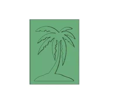 Palm Tree Mold Tropical Island Casting STL 3D Print File 3D model