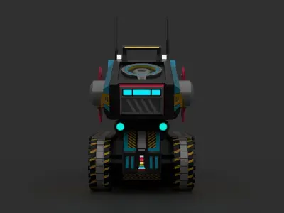 Battle Bot - Dr Doom Low-poly 3D model