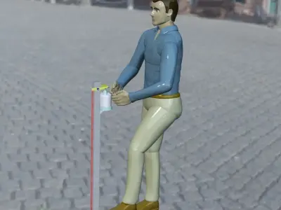 Foot Operated Sanitizer 3D model