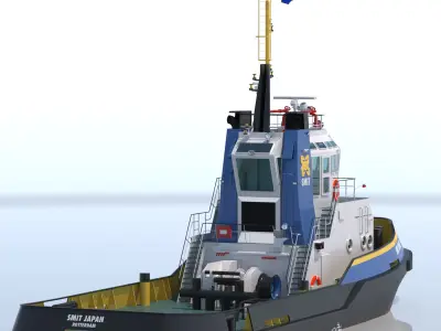 Harbour Tug Smit Japan 3D model