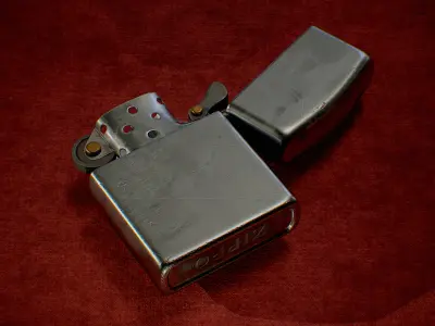 zippo  lighter  realistic  Low-poly 3D model